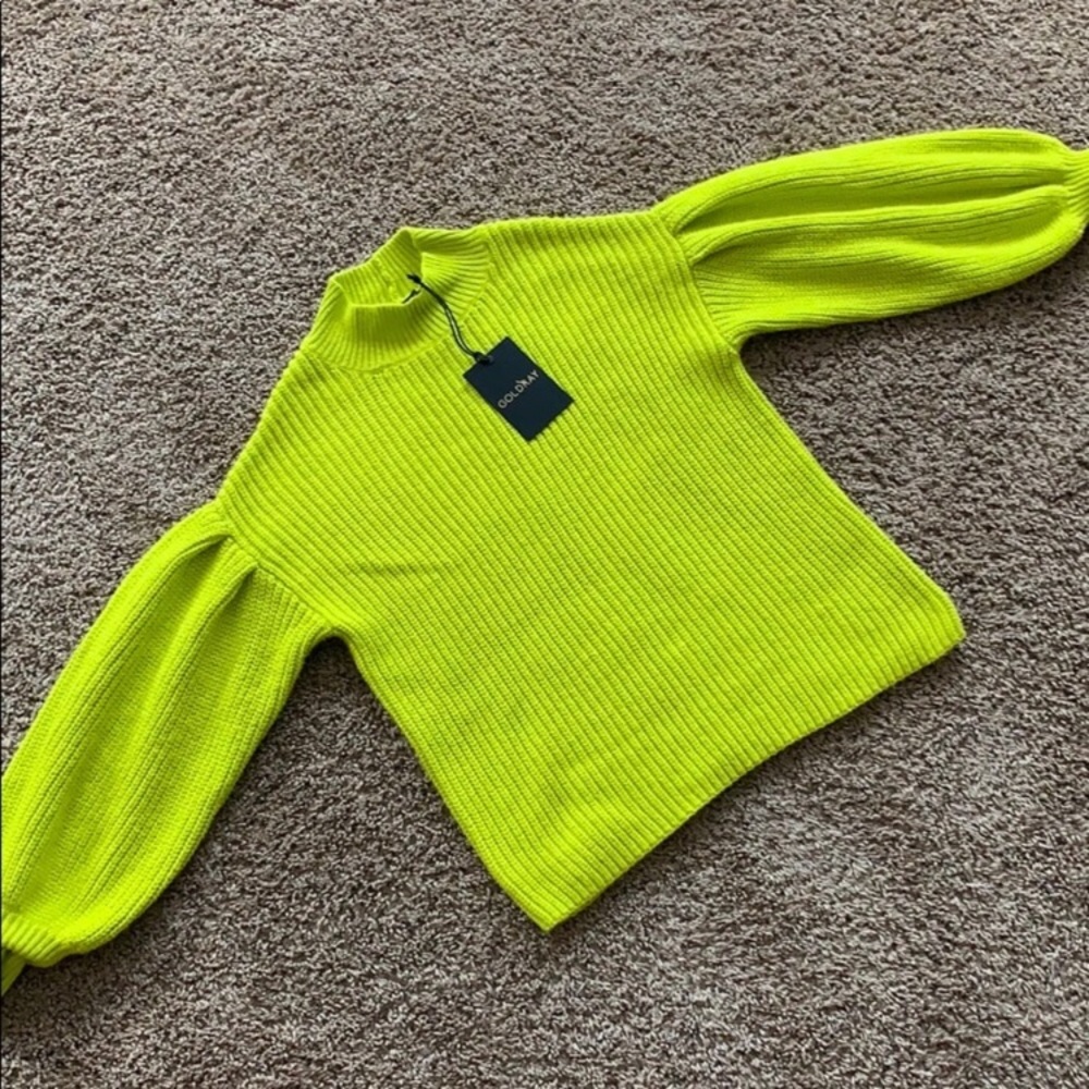 Goldray balloon sleeve sweater